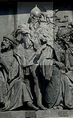 Гедимин на памятнике "1000-летие Руси" в Великом Новгороде. Гедимин на памятнике "1000-летие Руси" в Великом Новгороде.