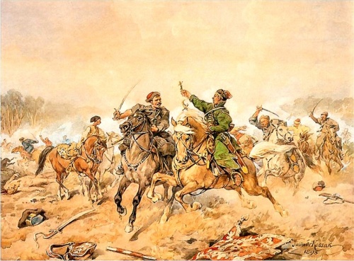 Ян Кризостом Пасек во время сражения под Полонкой, 1660 год Ян Кризостом Пасек во время сражения под Полонкой, 1660 год