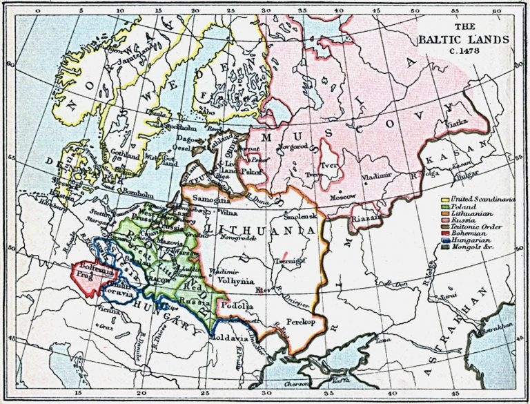 Северо-восточная Европа, 1478 г. Северо-восточная Европа, 1478 г.