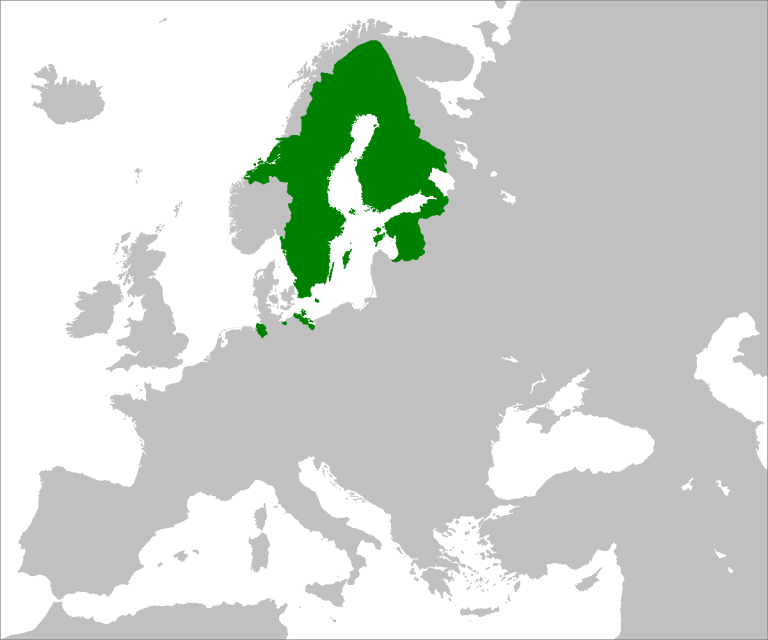 Шведская империя, 1658 г. (Источник: Wikipedia