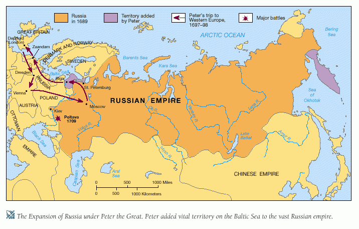 Россия в период Петра Великого. (Источник: www.historyteacher.net) Россия в период Петра Великого. (Источник: www.historyteacher.net)