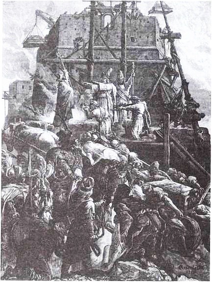 М. Э. Андриолли. Строительство замка Гедимина в Вильно. 1882 г М. Э. Андриолли. Строительство замка Гедимина в Вильно. 1882 г